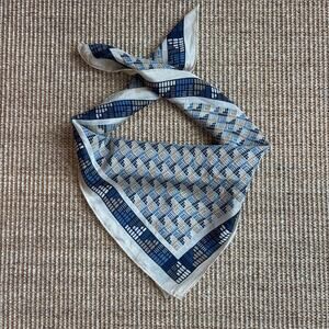 🌊 Echo Scarf | OS | Navy Blue Geometric Print